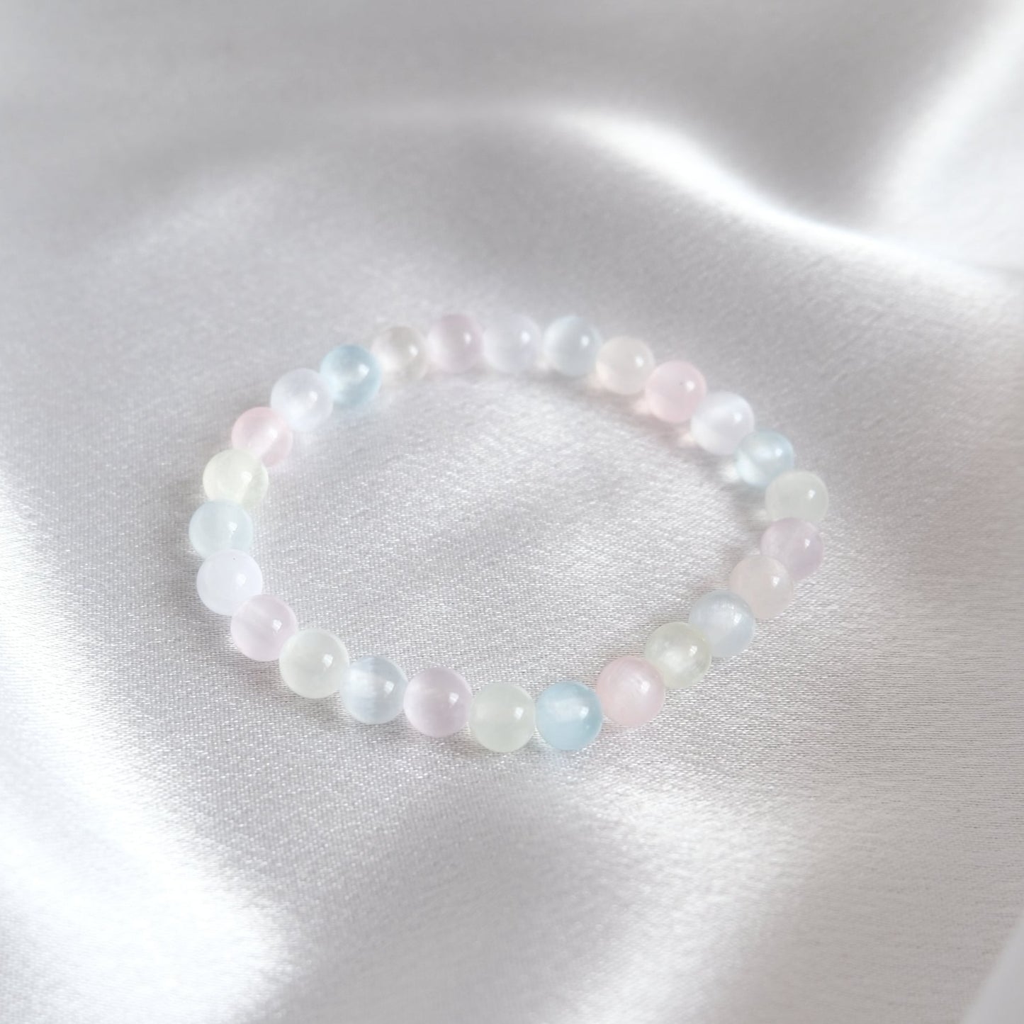 rainbow selenite bracelet