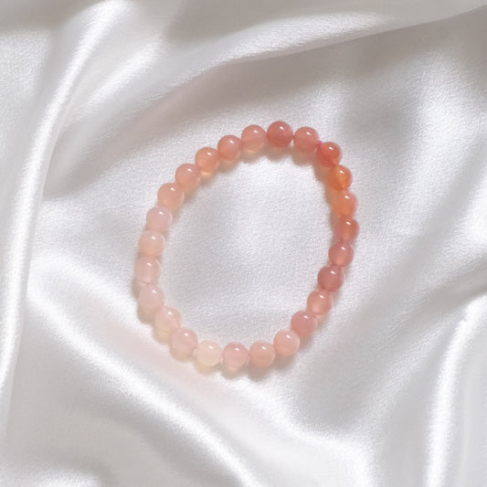 peach agate bracelet